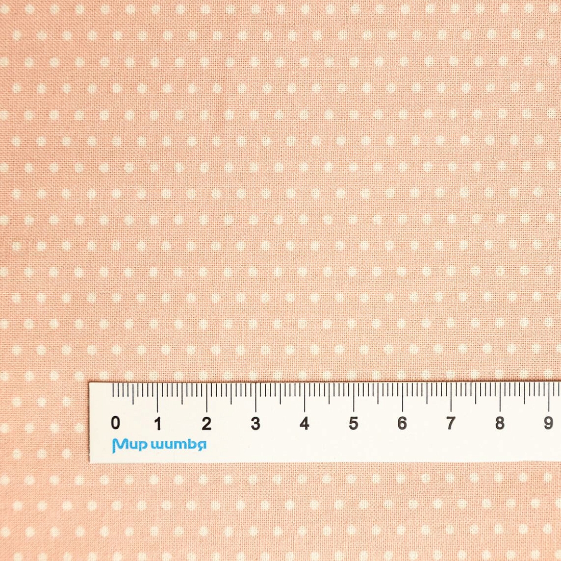 Ткань хлопок для пэчворка бежевый, горох и точки, EnjoyQuilt (арт. 5416-11)