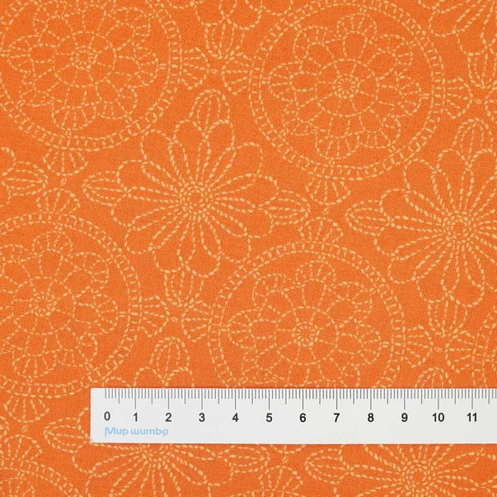 Ткань хлопок пэчворк оранжевый, фактура, Maywood Studio (арт. MAS10308-O)