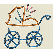 Дизайн для вышивки «Детская коляска»