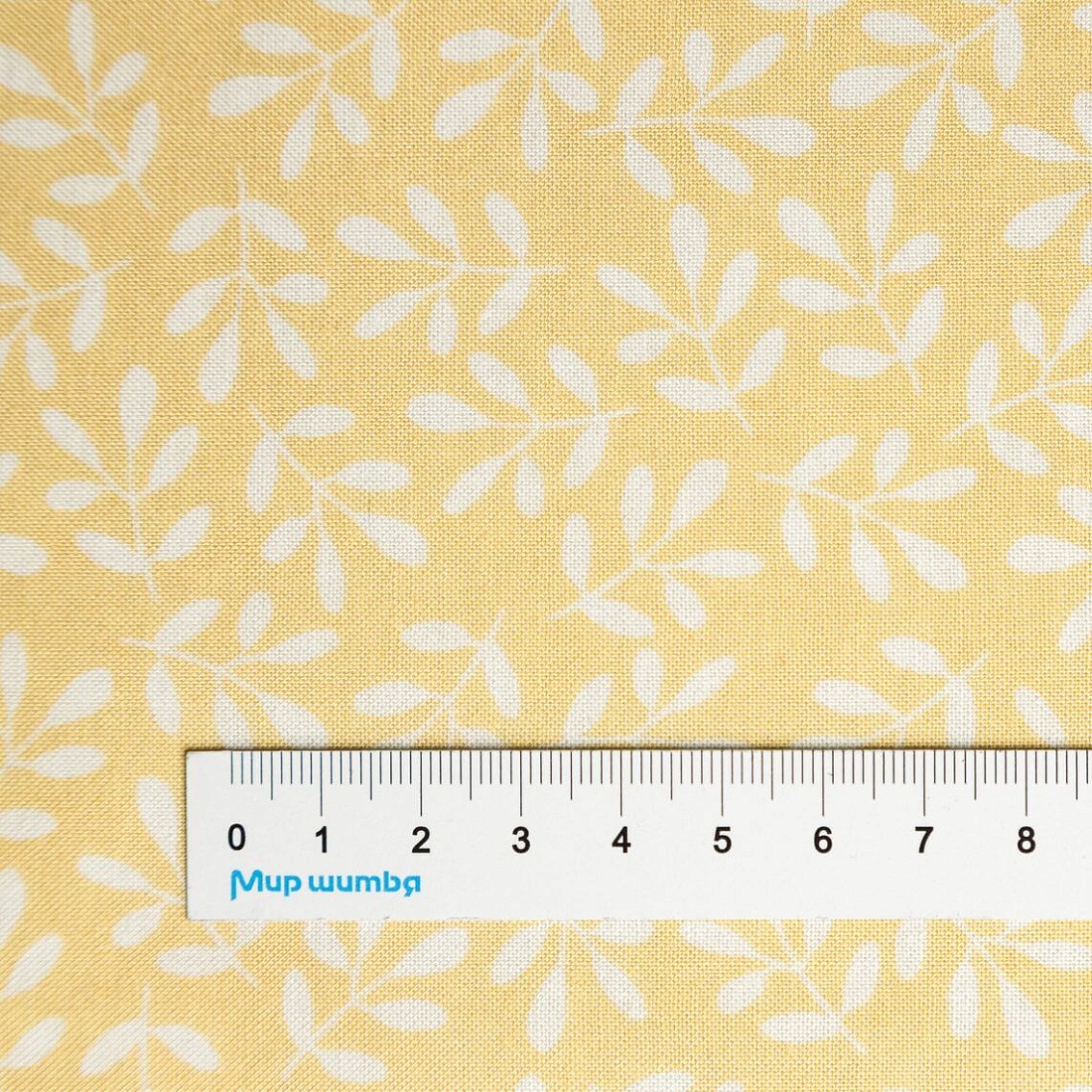 Ткань хлопок для пэчворка желтый, цветы, Moda (арт. 5416-11)