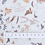 Ткань хлопок пэчворк серый, птицы и бабочки флора, P&B (арт. 4903 G)