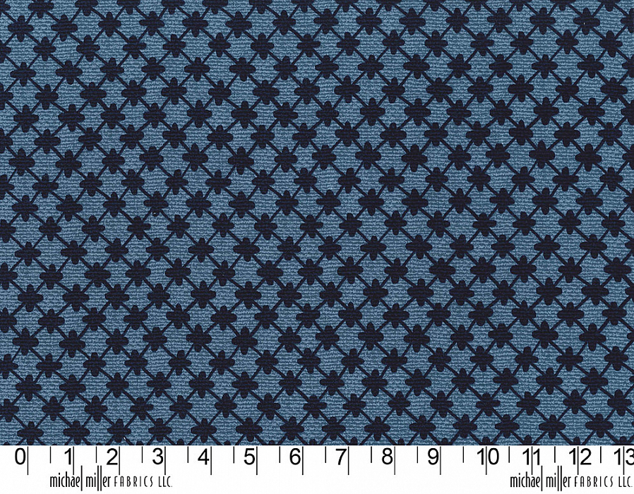 Ткань хлопок пэчворк синий, геометрия, Michael Miller (арт. CX6968-DENI-D)