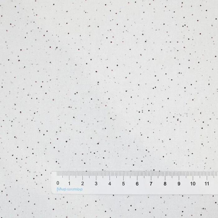 Ткань хлопок пэчворк белый, горох и точки новый год, Maywood Studio (арт. MASD10379-W)