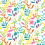 Ткань хлопок пэчворк разноцветные, птицы и бабочки цветы, Blank Quilting (арт. 249687)