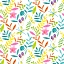 Ткань хлопок для пэчворка разноцветные, птицы и бабочки цветы, Blank Quilting (арт. 249687)