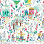 Ткань хлопок пэчворк разноцветные, детская тематика мультфильмы и комиксы металлик, Riley Blake (арт. SC8680-WHITE)