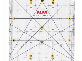 Линейка для пэчворка ALFA AF-1515 15 х 15 см