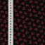 Ткань хлопок пэчворк красный черный, мелкий цветочек, ALFA (арт. 226008)