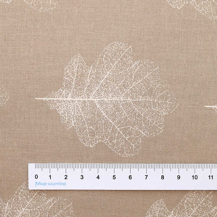 Ткань хлопок пэчворк бежевый, флора, FreeSpirit (арт. PWSA034.WHEAT)