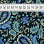 Ткань хлопок плательные ткани синий черный голубой бирюзовый, пейсли, ALFA C (арт. 128576)