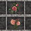 Ткань хлопок пэчворк черный, цветы, Blank Quilting (арт. )