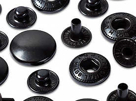Кнопки Prym «Анорак» к арт. 390302 латунь черный 15 мм