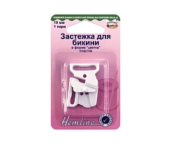 Застежка для бикини Hemline арт. 461.W белый, 19 мм