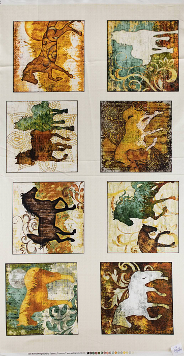 Ткань хлопок пэчворк разноцветные, животные природа, ALFA (арт. 231949)