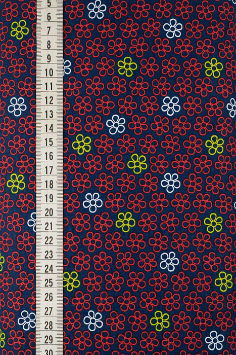 Ткань хлопок пэчворк разноцветные, цветы, ALFA (арт. 229675)
