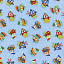 Ткань хлопок пэчворк голубой, детская тематика новый год, Timeless Treasures (арт. GAIL-C4542-SKY)