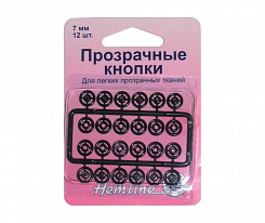 Кнопки пришивные Hemline арт. 422.B пластик 7 мм черный
