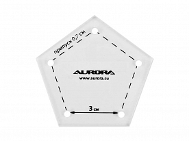 Линейка для пэчворка Aurora AU-6179 Пятиугольник 3 см