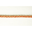 Шнур плетеный PEGA с люрексом, золото с красным, 7 мм