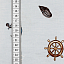 Ткань хлопок пэчворк голубой, детская тематика морская тематика, ALFA C (арт. 232829-20)